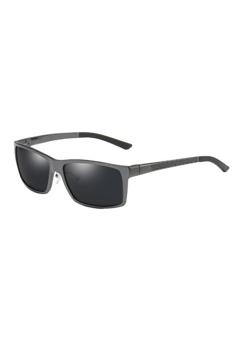 Polarized Rectangular Sunglasses - Lens Size: 55 mm