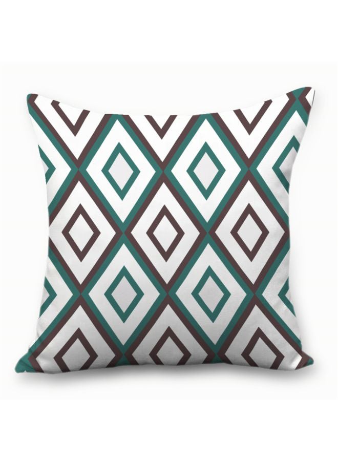 Sharpdo Printed Cushion Cover White/Green/Brown 45 x 45cm - Image 1