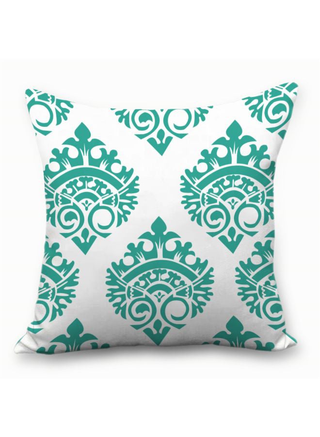 Sharpdo Printed Cushion Cover White/Green 45 x 45cm - Image 1