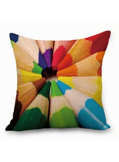 Sharpdo Pencil Printed Cushion Cover Multicolour 45 x 45cm  - Image 1