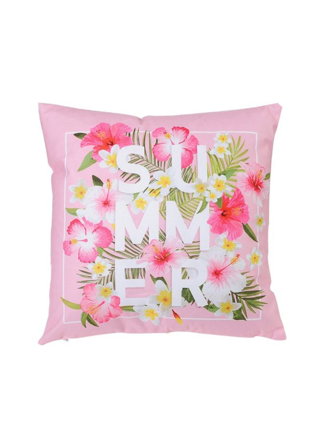 Sharpdo Flower Summer Printed Cushion Cover Multicolour 45 x 45cm - Image 1