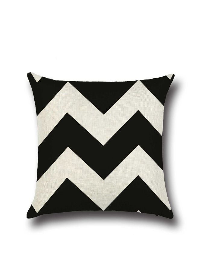 Sharpdo Home Minimalist Pattern Pillowcase White/Black 45 x 45cm - Image 1