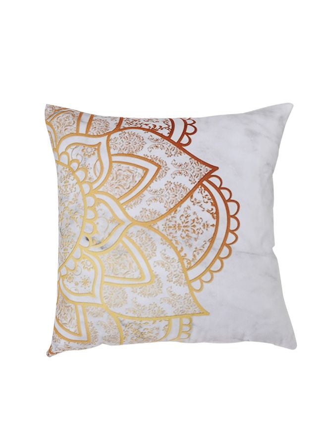 Sharpdo Printed Cushion Cover White/Gold 45 x 45cm - Image 1