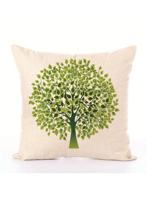 Tree Printed Pillowcase Combination Pink/Green 45x45cm