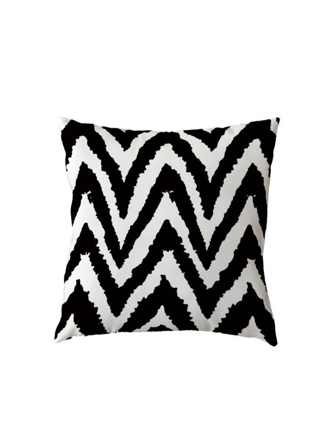 شاربدو غطاء وسادة مطبوع عصري أبيض/ أسود 45x45x1Ø³Ù†ØªÙŠÙ…ØªØ± - Image 1
