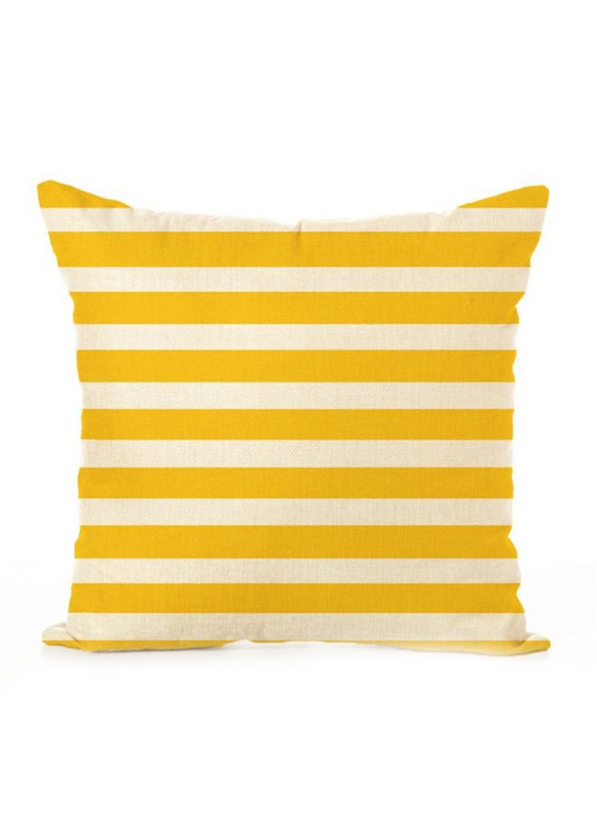 Sharpdo Strips Printed Pillowcase Combination Yellow/White 45x45cm  - Image 1