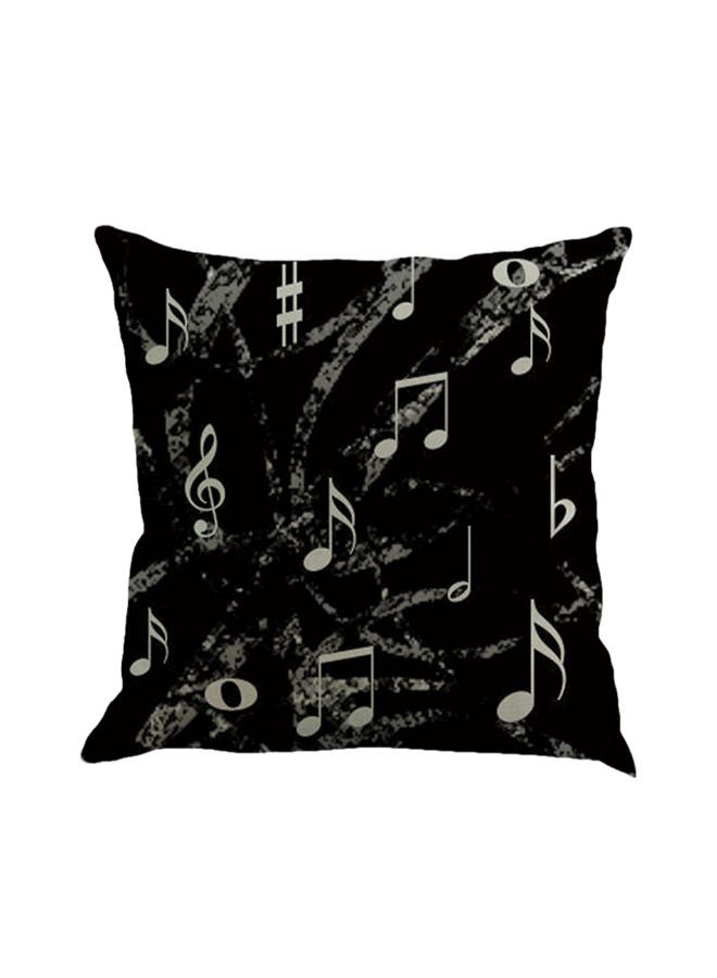 Sharpdo Musical Tunes Printed Pillowcase Combination Black/White 45x45cm - Image 1