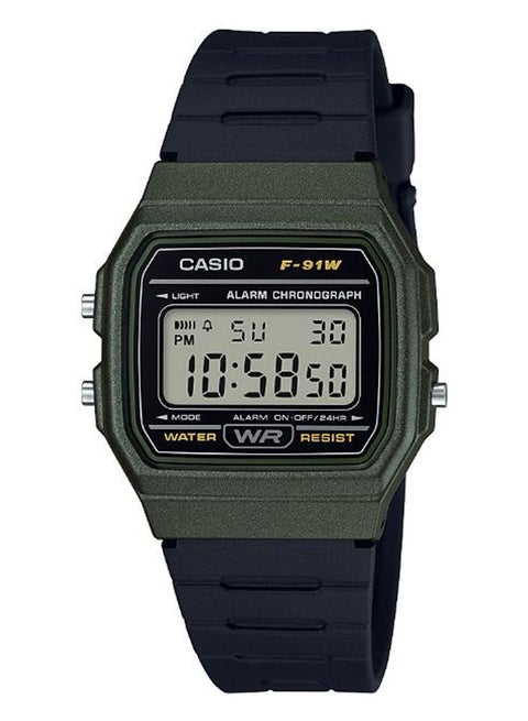 Men's Resin Digital Watch F-91WM-3ADF - 39 mm - Black
