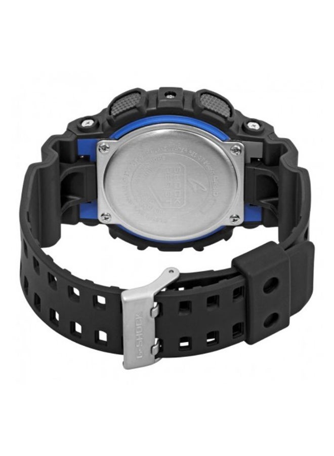 G-SHOCK Men's Round Shape Resin Band Analog & Digital Wrist Watch - Black - GA-100-1A2DR - Image 2
