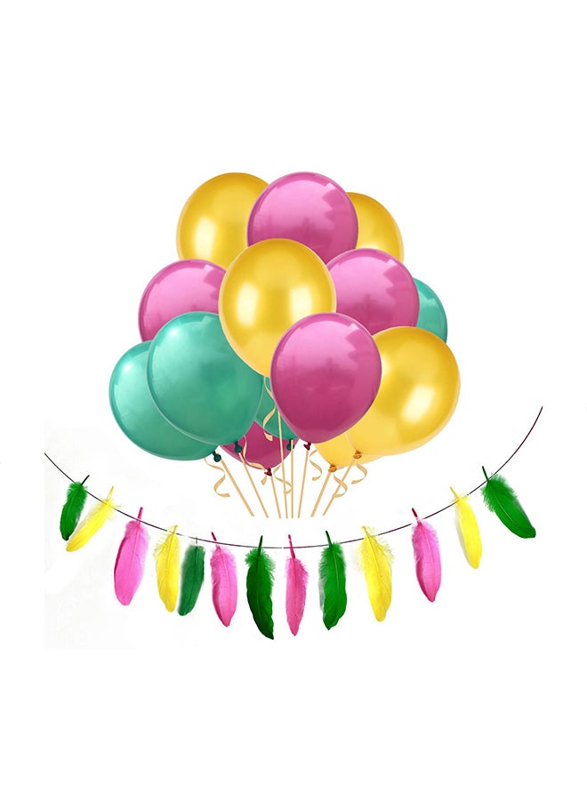 Sharpdo Balloons And Feather Banner Party Decoration Set - Image 1