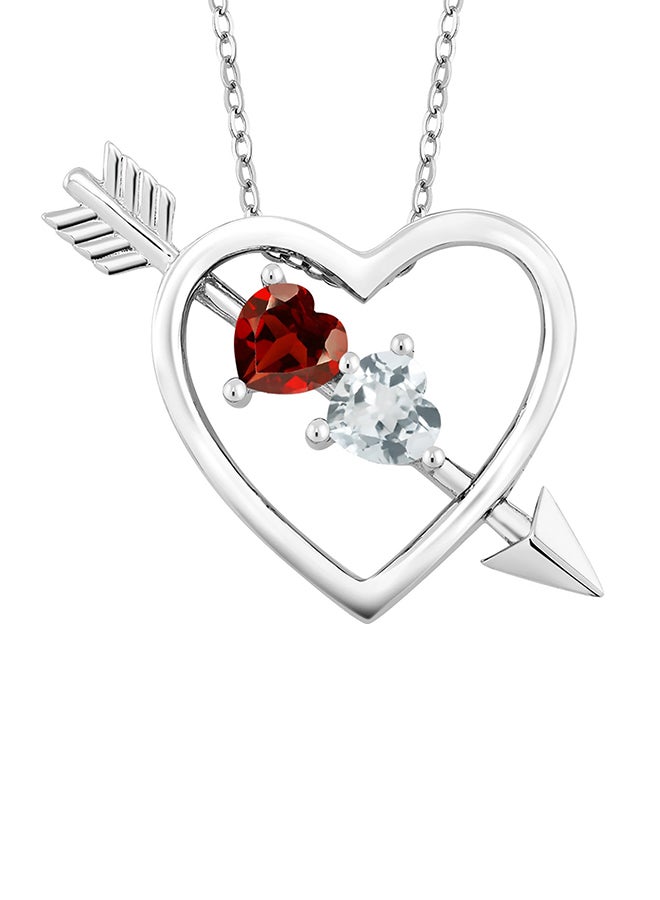 جم ستون كينج خاتم مرصع بالزبرجد الأزرق السماوي والعقيق الأحمر وزن 0.93 قيراط من الفضة الإسترليني عيار 925 من جيم ستون كينج