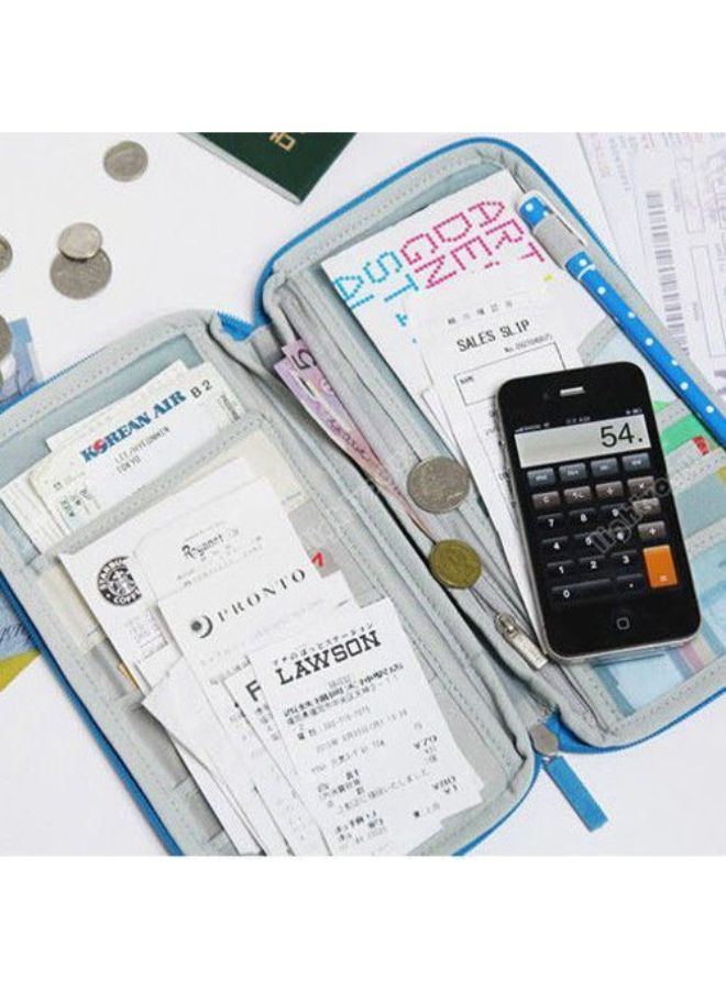 Black Multi Pockets Wallet Purse Holder Case Document Travel Bag For Cell Passport Credit Card Cash  - Image 3