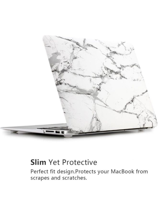 Soft Touch Rubber Coated Folio Hard Case Cover For Apple MacBook 11.6-Inch White  - Image 2