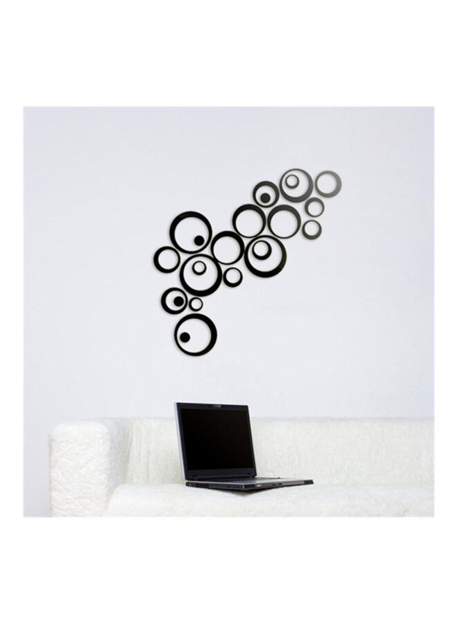 شاربدو ملصق جداري بنمط مرآة أسود - Image 2