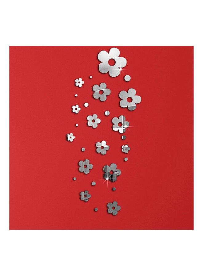 شاربدو ملصق حائط مزخرف فضي/ أخضر/ أصفر 60x30سم - Image 2