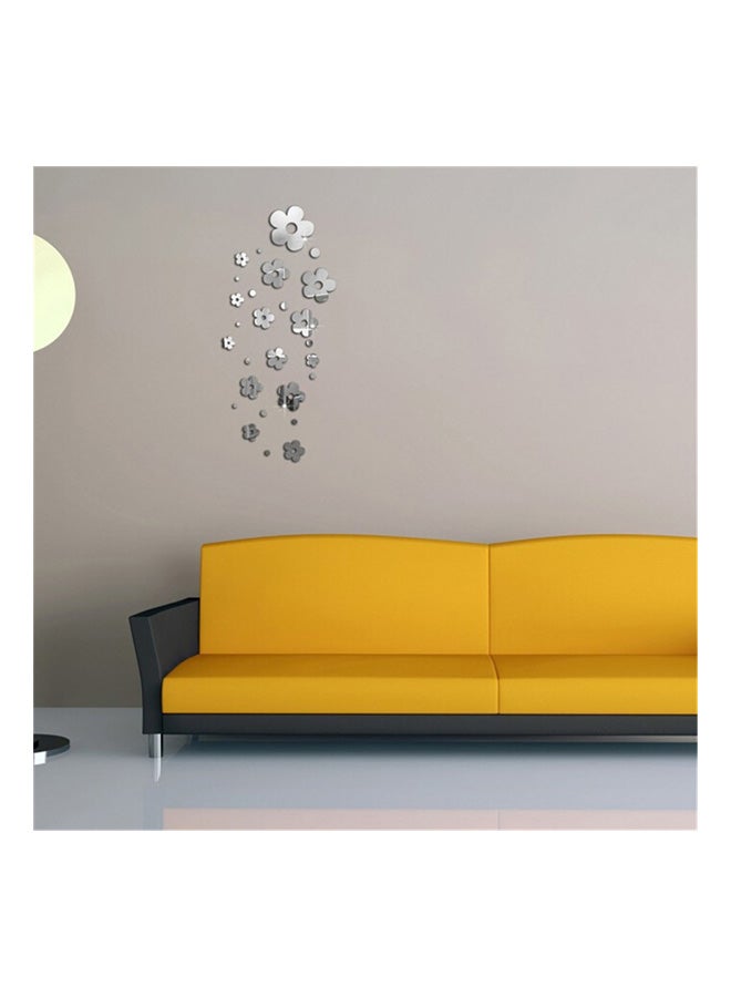 شاربدو ملصق حائط مزخرف فضي/ أخضر/ أصفر 60x30سم - Image 3