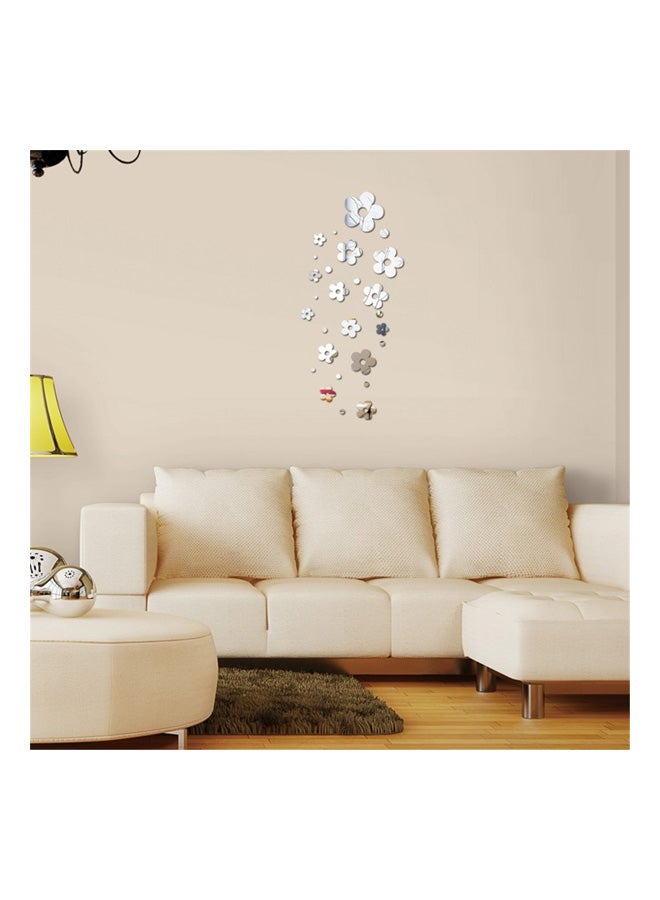 شاربدو ملصق حائط مزخرف فضي/ أخضر/ أصفر 60x30سم - Image 5