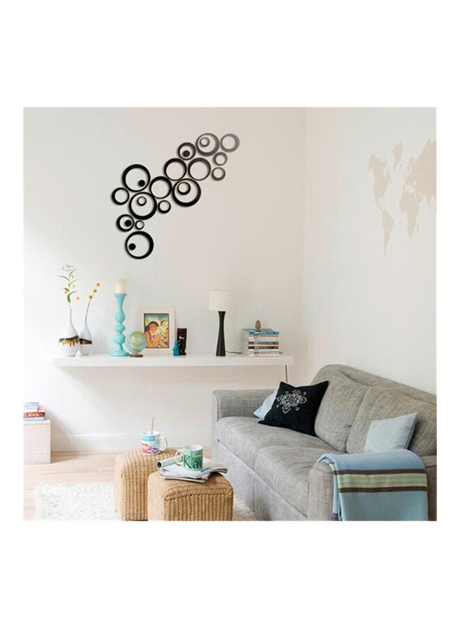 شاربدو ملصق جداري بنمط مرآة أسود - Image 3