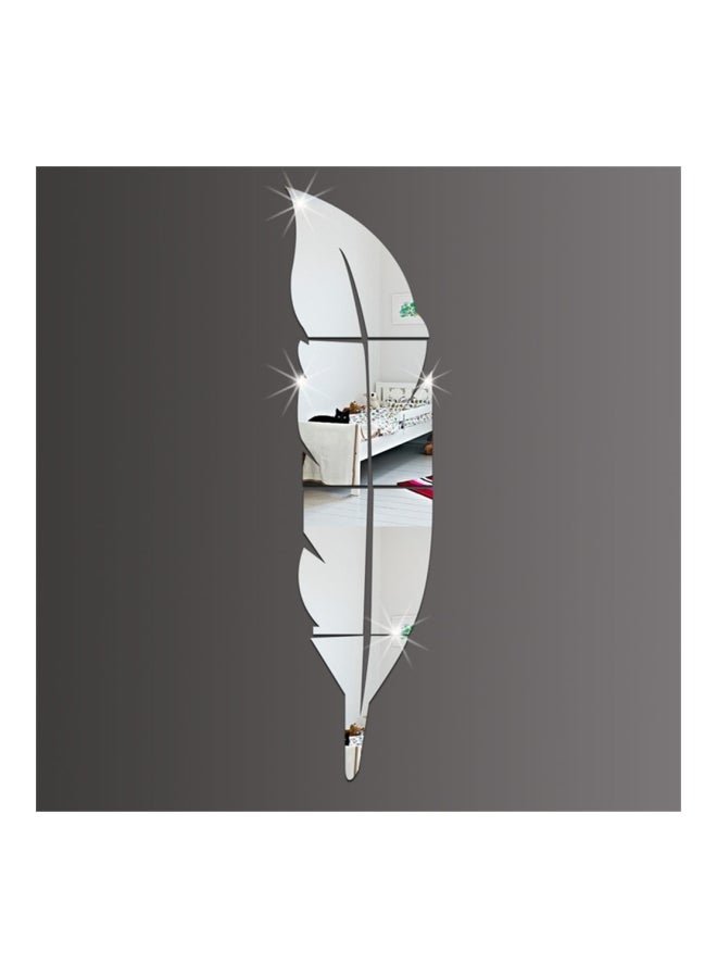 Sharpdo Mirror Style Acrylic Wall Sticker Silver 120x30centimeter - Image 5