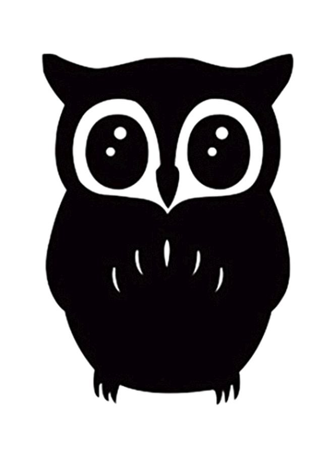 Sharpdo Owl Shaped Decorative Wall Art Sticker Black 21 x 15cm - Image 1
