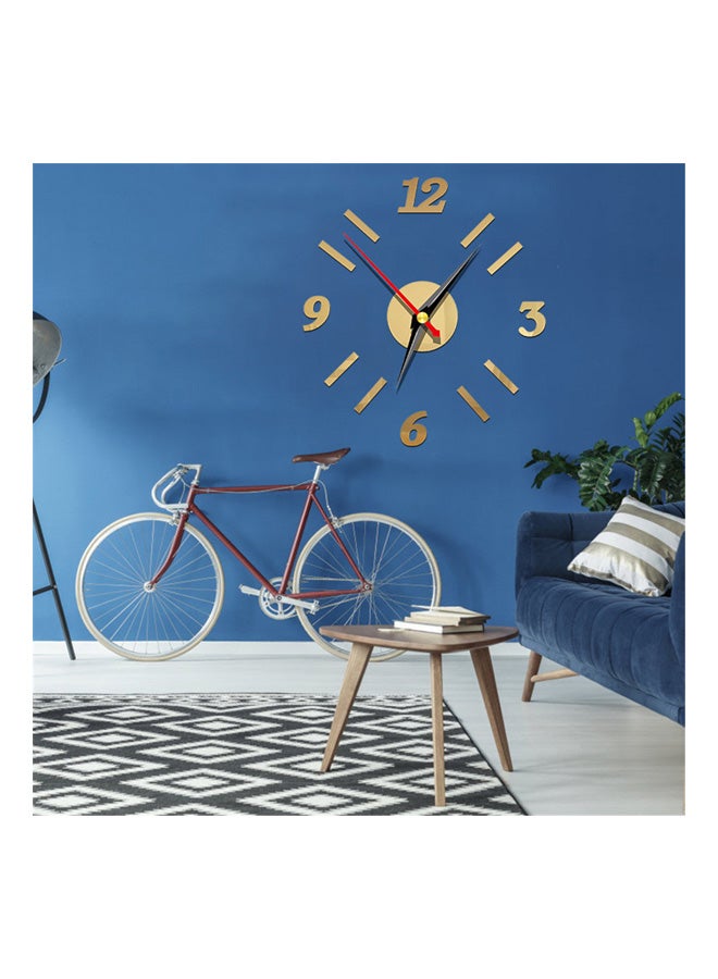 Sharpdo DIY Mirror Pattern Detachable Clock Gold/Black/Red 50x50centimeter - Image 3