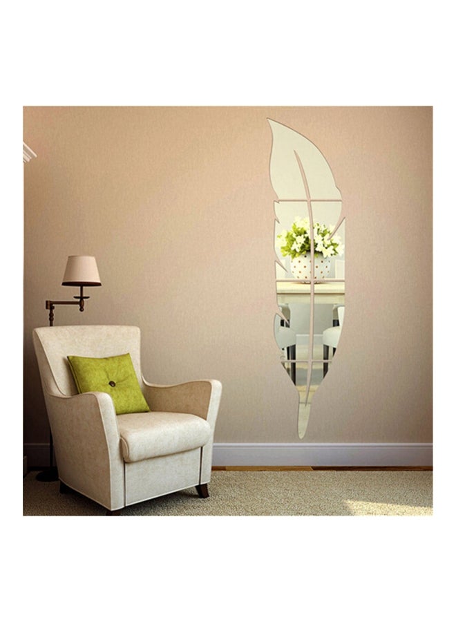 Sharpdo Mirror Style Acrylic Wall Sticker Silver 120x30centimeter - Image 4