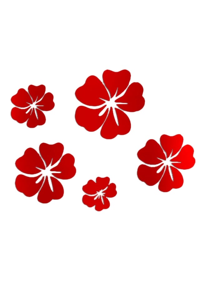 شاربدو طقم ملصق جداري قابل للفك من 5 قطع أحمر - Image 1