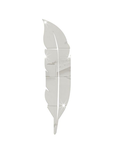 Mirror Style Acrylic Wall Sticker Silver 120x30centimeter