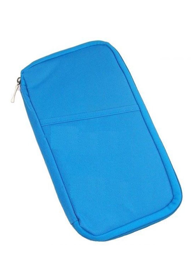 Blue Multi Pockets Wallet Purse Holder Case Document Travel Bag For Passport Credit Id Card Cash Red  - Image 1