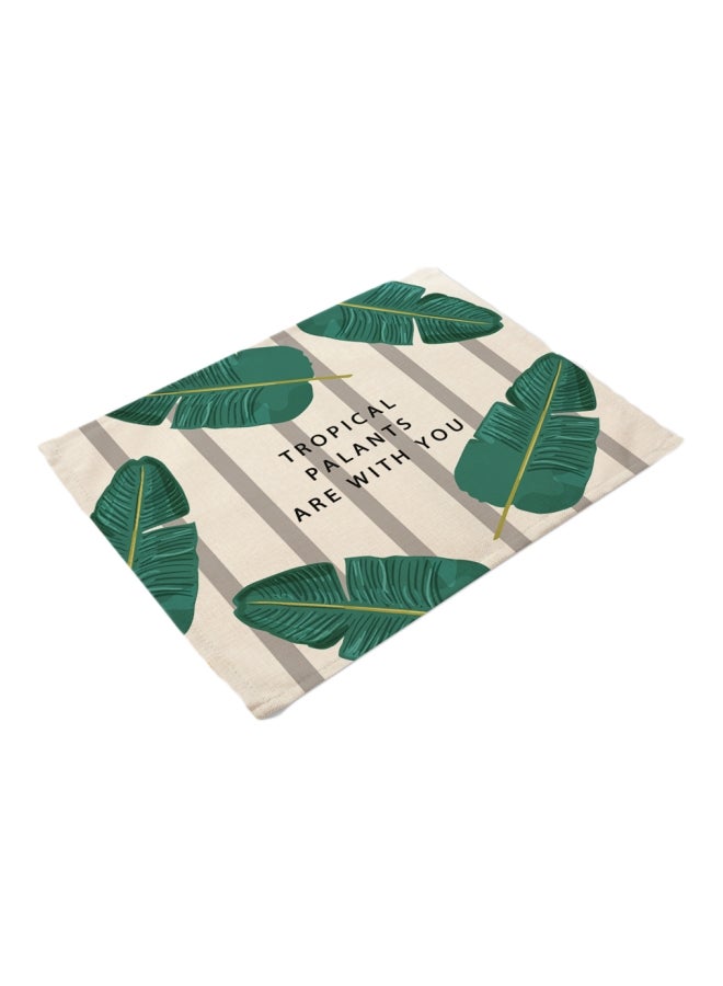 شاربدو مفرش طاولة بطبعة للتزيين بيج / رمادي/ أخضر 42 x 32سم - Image 1