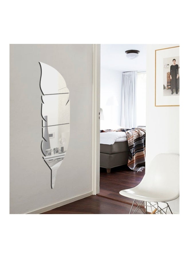 Sharpdo Mirror Style Acrylic Wall Sticker Silver 120x30centimeter - Image 2