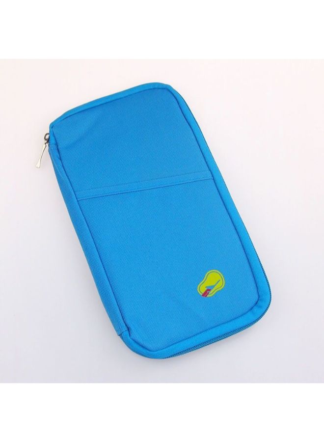 Blue Multi Pockets Wallet Purse Holder Case Document Travel Bag For Passport Credit Id Card Cash Red  - Image 4