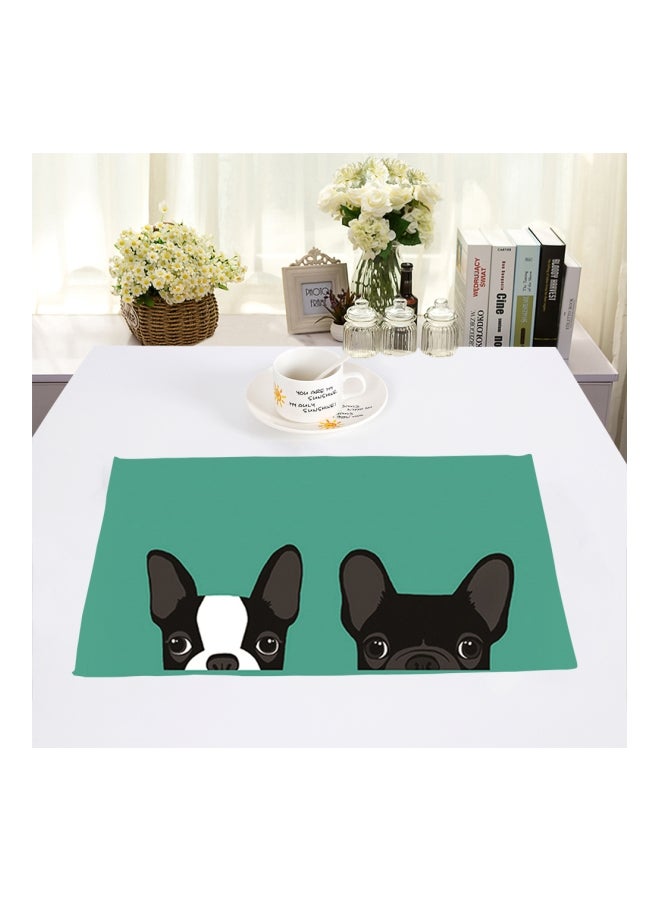 Sharpdo Decorative Printed Tablemat Green/Black/White 42 x 32cm - Image 2