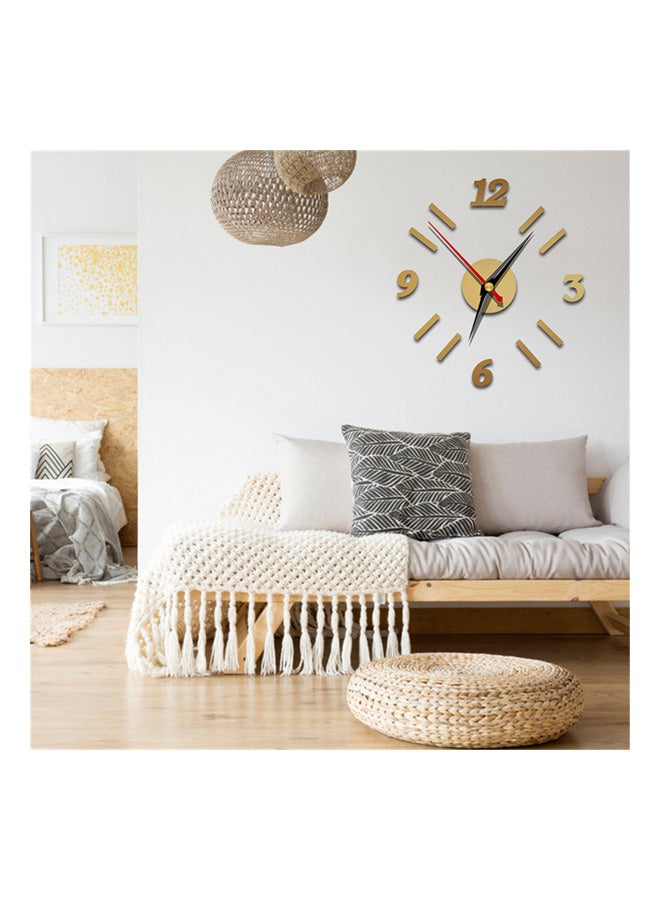 Sharpdo DIY Mirror Pattern Detachable Clock Gold/Black/Red 50x50centimeter - Image 2