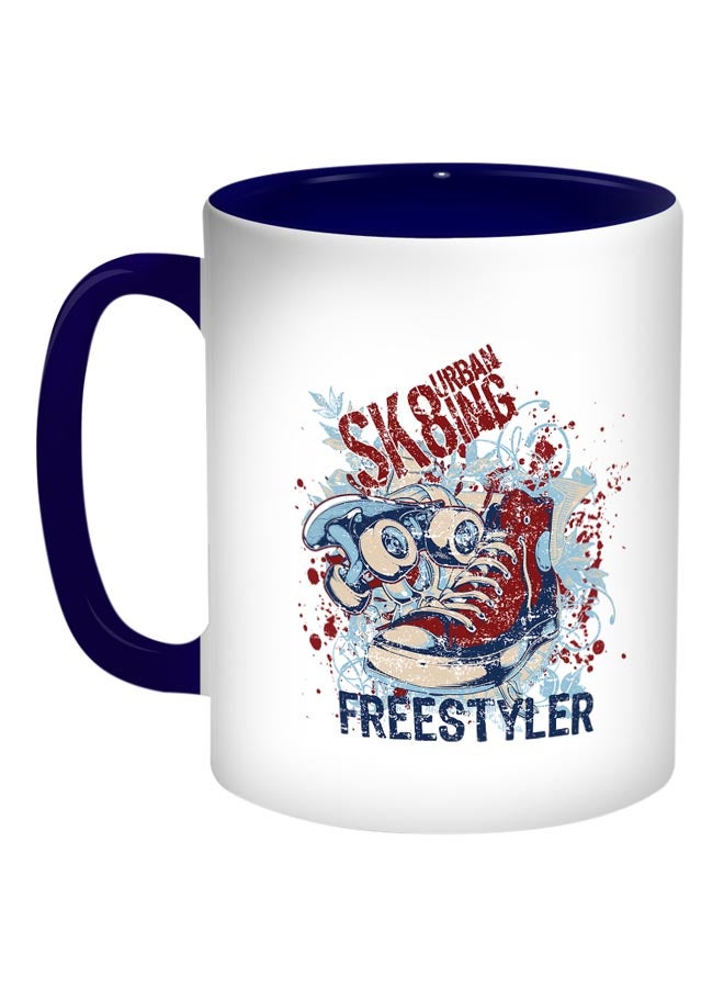 Sport Ski Shoe Printed Coffee Mug Blue/Red/White