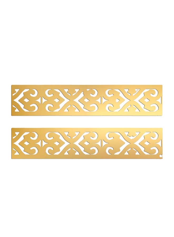 Sharpdo 2-Piece Decorative Wall Art Sticker Set Gold - Image 1