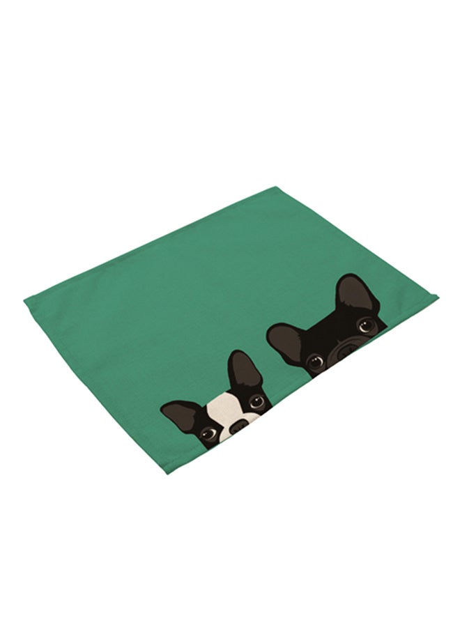 Sharpdo Decorative Printed Tablemat Green/Black/White 42 x 32cm - Image 1