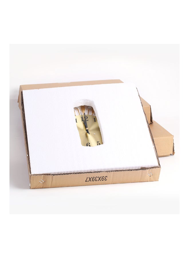 شاربدو ساعة جدارية عصرية بتصميم على شكل زهرة مرصعة بالألماس أسود/ فضي 37 x 16سم - Image 4