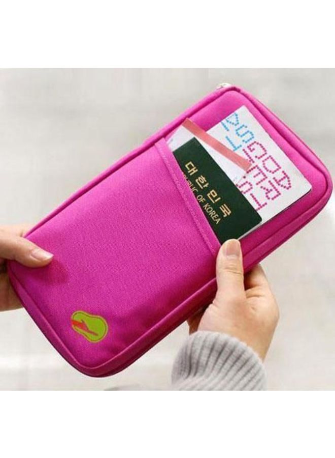 Pink Multi Pockets Wallet Purse Holder Case Document Travel Bag For Passport Credit Id Card Cash  - Image 4