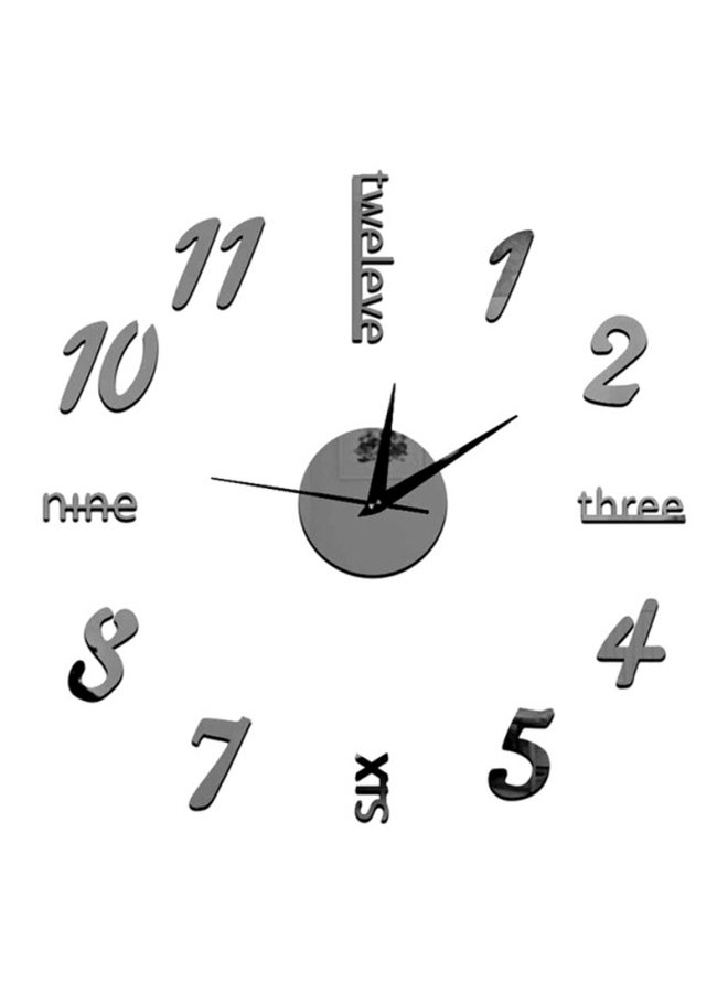 Sharpdo - Decorative Clock Style Wall Sticker Grey/Black 60x45centimeter - Image 1