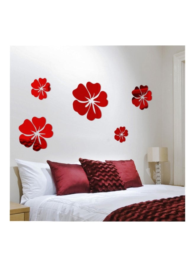 شاربدو طقم ملصق جداري قابل للفك من 5 قطع أحمر - Image 2