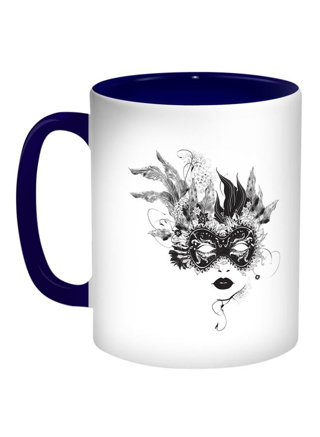 Fancy Dress Costume Printed Coffee Mug White/Blue/Black