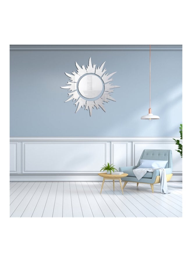 شاربدو ملصق جداري بتصميم عاكس على شكل الشمس فضي 50x50Ø³Ù†ØªÙŠÙ…ØªØ± - Image 2