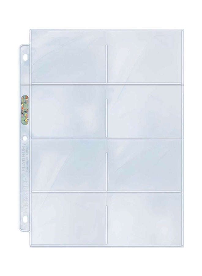 Ultra Pro 20 (Twenty) Single Ultra Pro 8-Pocket Pages - Eight Pockets Page (8 Top Load / Horizontal Slots) 