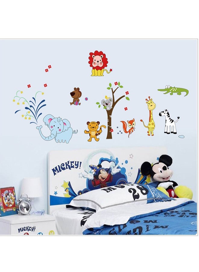 شاربدو ملصق جداري برسمة توحي بالانتعاش والجمال متعدد الألوان 18x18سم