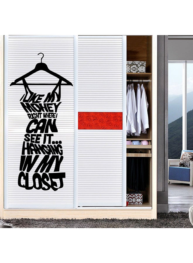 شاربدو ملصق جداري فني للزينة أسود