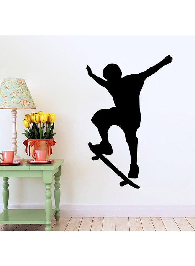 Sharpdo Decorative Skater Wall Sticker Black 18 x 18cm