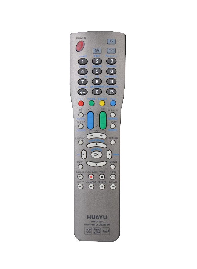 Huayu Universal Remote Control For LED/LCD/TVs Sony LG Samsung Hisense Grey - Image 1