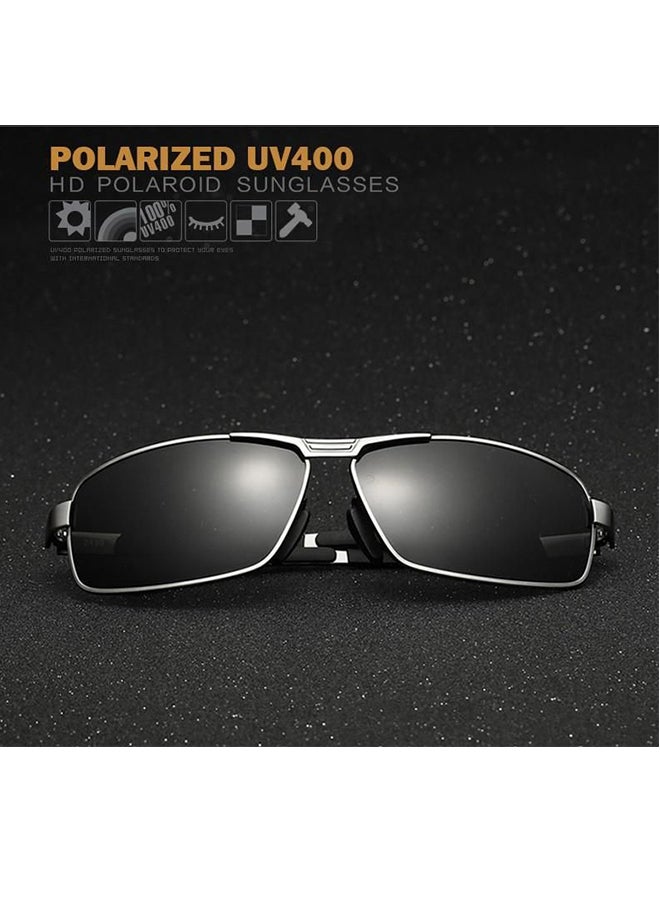 Veithdia Men's Designer Polarized Rectangular Sunglasses - Image 2