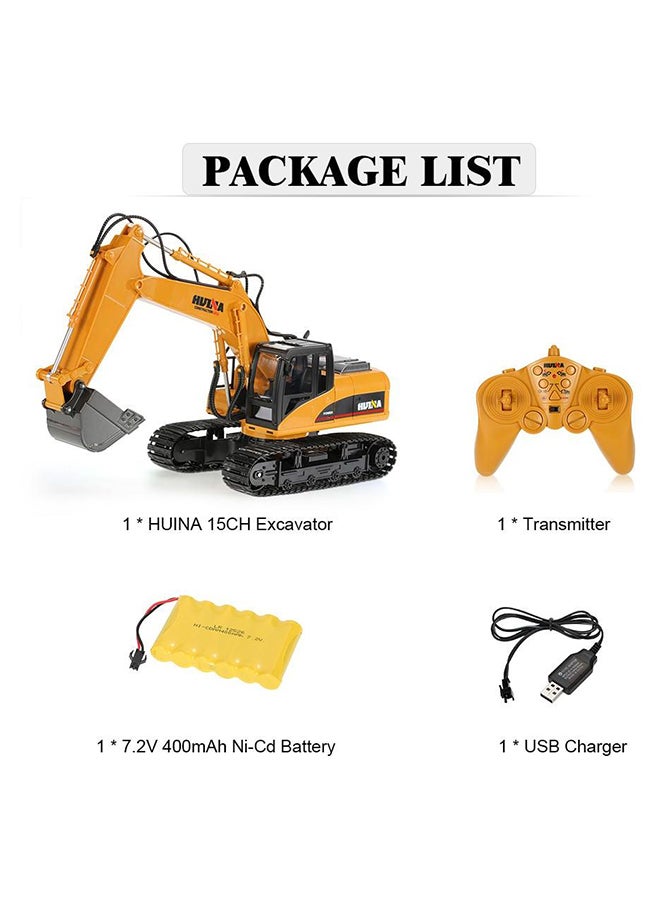 HAPPY TOYS - 11Ch Electronic Excavator Heavy Machinery Rc Car Truck 1550 - Image 1